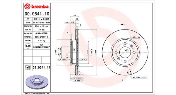 MAGNETI MARELLI Тормозной диск 360406005100